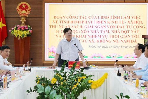 Phó Chủ tịch UBND tỉnh Lâm Đồng Võ Ngọc Hiệp làm việc với xã Krông Nô và xã Nam Đà