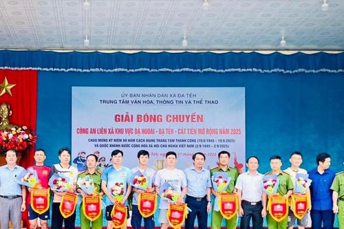 Khai mạc Giải bóng chuyền da lực lượng Công an Nhân dân liên xã khu vực Đạ Huoai, Đạ Tẻh, Cát Tiên