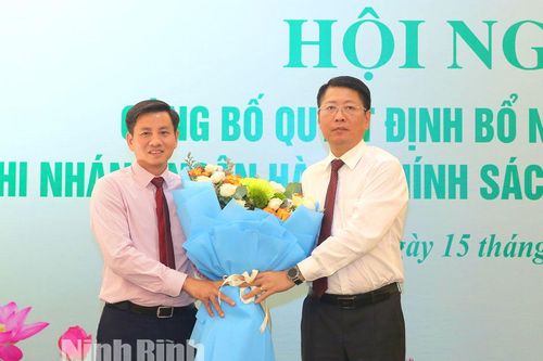 Hội nghị công bố Quyết định bổ nhiệm Giám đốc Chi nhánh Ngân hàng chính sách xã hội tỉnh Ninh Bình