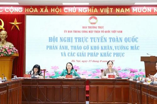 Hội nghị trực tuyến tháo gỡ khó khăn sắp xếp bộ máy Mặt trận Tổ quốc
