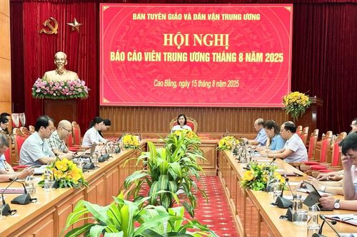 Hội nghị Báo cáo viên Trung ương tháng 8/2025