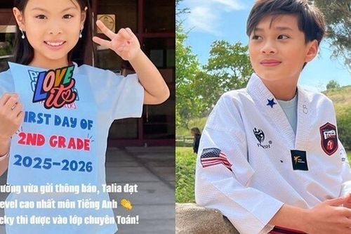 Thanh Thảo 'mát lòng' vì thành tích của 2 con, ái nữ quốc tịch Mỹ đạt điểm tiếng Anh cao nhất, quý tử vào lớp chuyên toán