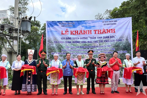 Bộ CHQS tỉnh Cao Bằng: Khánh thành tuyến đường 'Thắm tình quân dân'