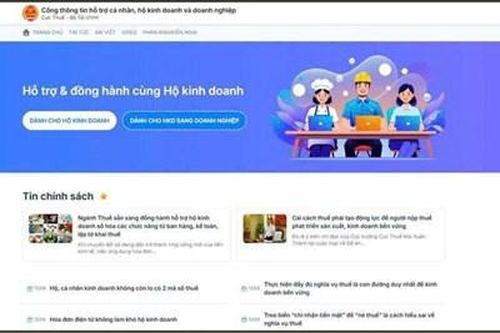 Ngày 18/8: Sẽ chính thức ra mắt Cổng thông tin hỗ trợ cá nhân, hộ kinh doanh và doanh nghiệp