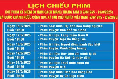 Chiếu phim kỷ niệm các ngày lễ lớn phục vụ nhân dân