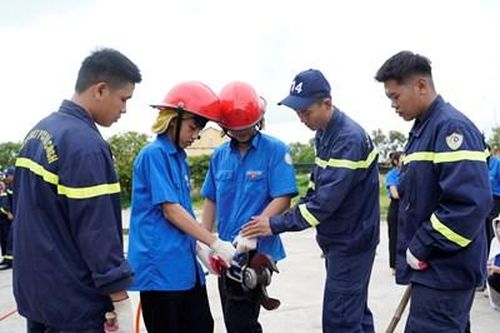 Tập huấn kỹ năng phòng cháy chữa cháy, lái xe an toàn cho đoàn viên, thanh niên