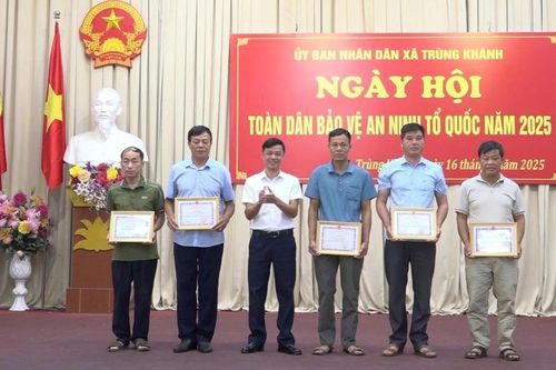 Xã Trùng Khánh tổ chức Ngày hội Toàn dân bảo vệ an ninh Tổ quốc năm 2025