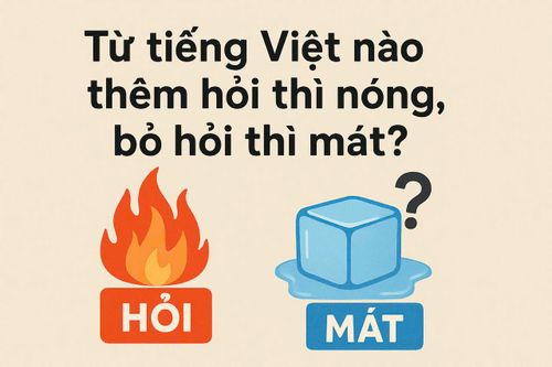 Từ Tiếng Việt nào thêm hỏi thì nóng, bỏ hỏi thì mát?