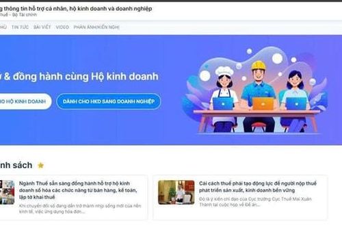 Sắp ra mắt Cổng thông tin hỗ trợ cá nhân, hộ kinh doanh và doanh nghiệp