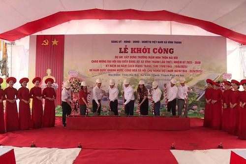 Nhiều công trình chào mừng Đại hội Đảng bộ xã Vĩnh Thanh