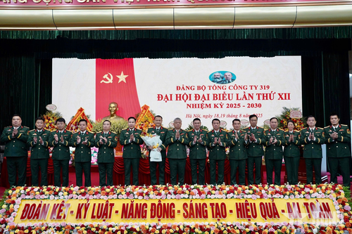 Thượng tướng Nguyễn Quang Ngọc dự, chỉ đạo Đại hội đại biểu Đảng bộ Tổng công ty 319