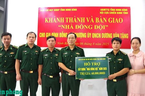 Trao tặng mái ấm cho quân nhân các đơn vị BĐBP