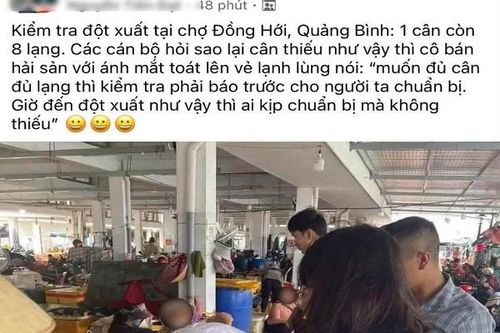 Xác minh thông tin '1 cân còn 8 lạng' ở chợ Đồng Hới