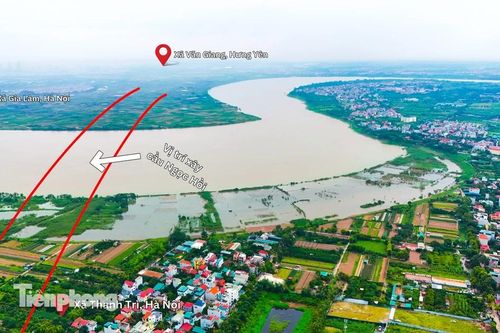 Toàn cảnh vị trí xây cầu Ngọc Hồi nối Hà Nội - Hưng Yên