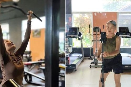Bà lão 72 tuổi gây sốt phòng gym, nâng tạ 10kg, tự quay video đăng TikTok