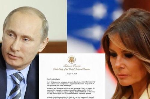 Ông Trump công bố toàn văn bức thư bà Melania gửi Tổng thống Nga Putin