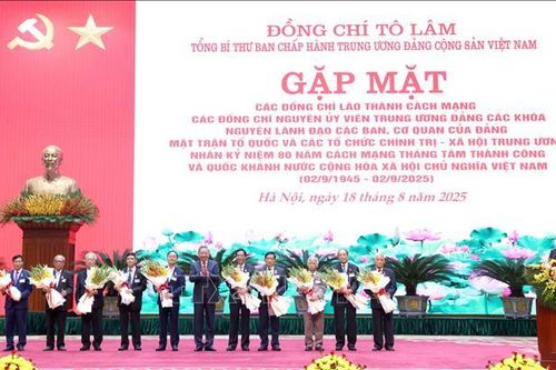 Tổng Bí thư chủ trì buổi gặp mặt các đồng chí nguyên lãnh đạo Đảng, Nhà nước