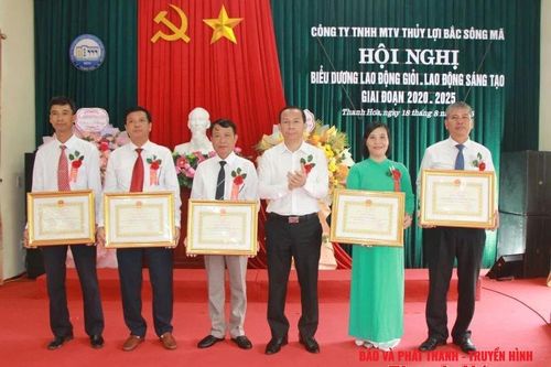 Công ty thủy lợi Bắc Sông Mã biểu dương lao động giỏi, lao động sáng tạo