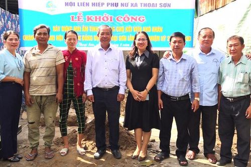 Xã Thoại Sơn khởi công xây dựng Mái ấm tình thương cho hội viên có hoàn cảnh khó khăn