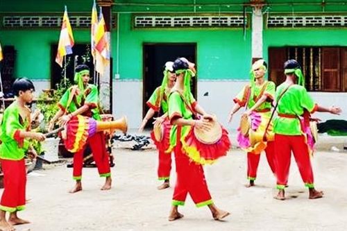 Độc đáo nghệ thuật diễn tấu trống Chhay-Dăm của người Khmer ở An Giang