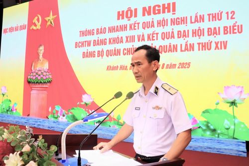 Học viện Hải quân thông báo nhanh kết quả Hội nghị lần thứ 12 Ban Chấp hành Trung ương Đảng khóa XIII