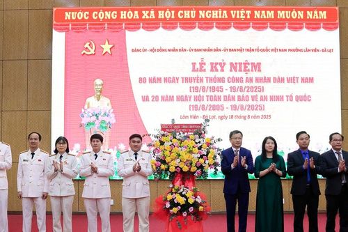Phường Lâm Viên - Đà Lạt tổ chức Lễ kỷ niệm 80 năm Ngày truyền thống Công an Nhân dân