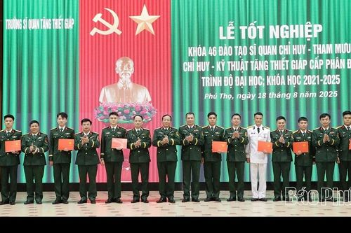 Trường Sĩ quan Tăng thiết giáp: Tổ chức Lễ tốt nghiệp cho học viên Khóa 46 đào tạo sĩ quan