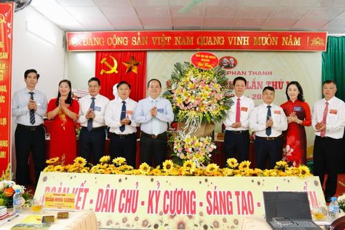 Bí thư Tỉnh ủy Quản Minh Cường dự và chỉ đạo Đại hội đại biểu Đảng bộ xã Phan Thanh lần thứ I, nhiệm kỳ 2025 - 2030