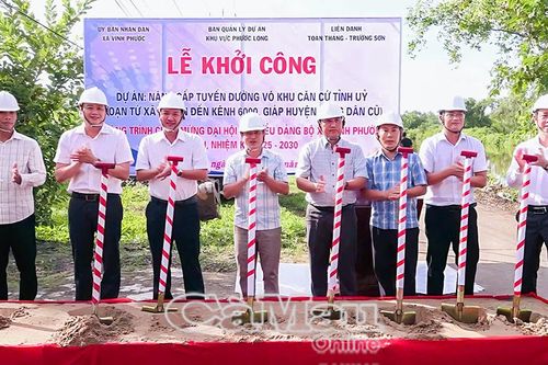 Khởi công dự án nâng cấp tuyến đường vào Khu căn cứ Tỉnh ủy