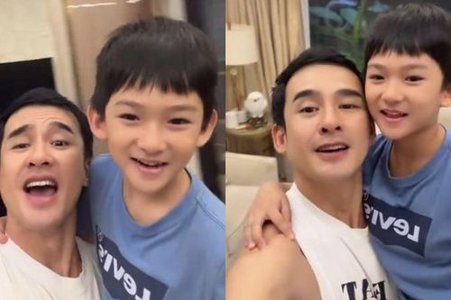 Lương Thế Thành nay phải năn nỉ con trai cho quay chụp, quý tử quốc tịch Mỹ ngày càng điển trai giống hệt bố