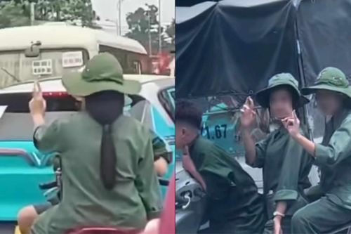 Thấy gì từ hành động phản cảm của 3 học sinh với đoàn xe A80