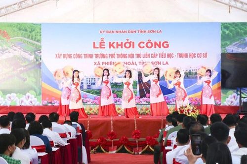 Sơn La: Khởi công trường nội trú liên cấp ở xã biên giới Phiêng Khoài