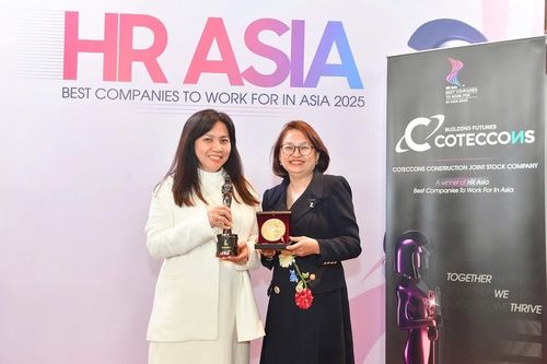 Coteccons nhận 'cú đúp' danh hiệu tại HR Asia Awards 2025