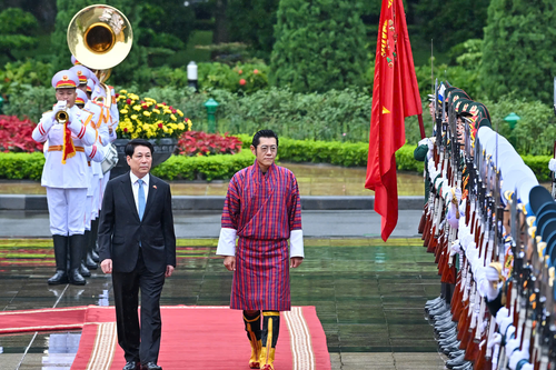Chủ tịch nước Lương Cường chủ trì Lễ đón cấp nhà nước Quốc vương Bhutan