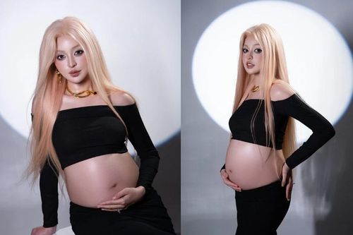 'Hot girl trứng rán' khoe giao diện sắc sảo trong bộ ảnh bầu mới