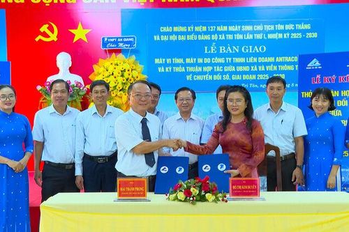 UBND xã Tri Tôn và Viễn thông Tri Tôn ký thỏa thuận hợp tác chuyển đổi số