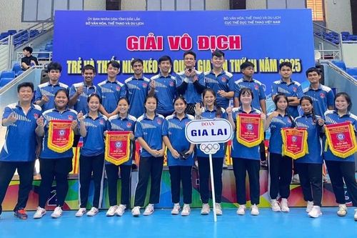 Gia Lai giành 14 huy chương ở giải trẻ quốc gia môn kéo co