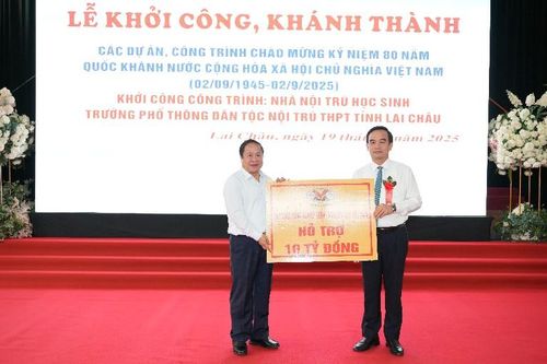 Lễ khởi công công trình Nhà nội trú học sinh Trường Phổ thông Dân tộc Nội trú THPT tỉnh Lai Châu
