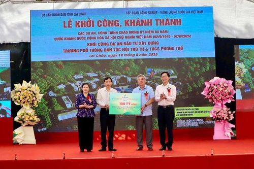 Khởi công Dự án đầu tư xây dựng Trường phổ thông Dân tộc nội trú Tiểu học và THCS Phong Thổ