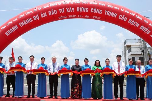 Khánh thành cầu Rạch Miễu 2 nối Đồng Tháp với Vĩnh Long