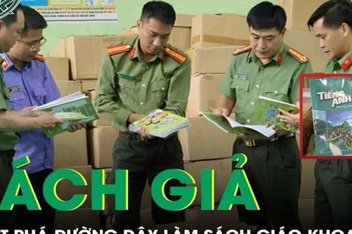 Hàng chục tấn sách giáo khoa từ lớp 1 đến lớp 12 được làm giả tinh vi