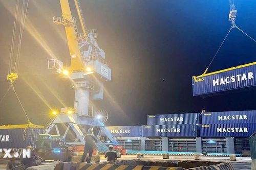 Chuyến vận tải container đầu tiên Hải Phòng-Vũng Áng