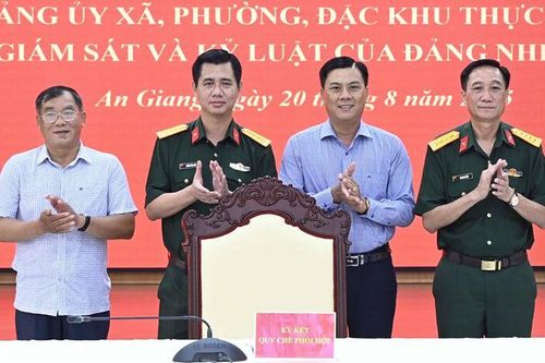 Ký kết quy chế phối hợp giữa các ủy ban kiểm tra đảng ủy