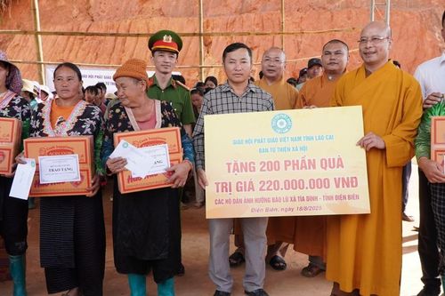 Phật giáo tỉnh Lào Cai và Điện Biên tổ chức cứu trợ bà con vùng bão lũ