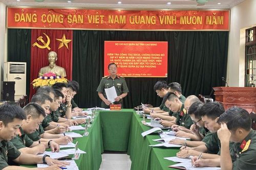 Bộ Chỉ huy Quân sự tỉnh kiểm tra công tác sẵn sàng chiến đấu, chống khủng bố