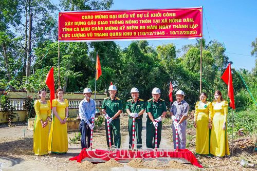 Quân khu 9 khởi công công trình gắn kết tình quân – dân tại Cà Mau