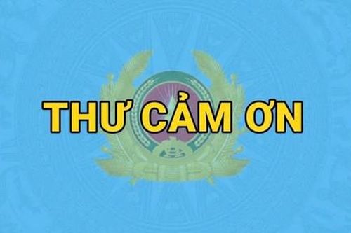 Thư cảm ơn của Đảng ủy Công an Trung ương, Bộ Công an