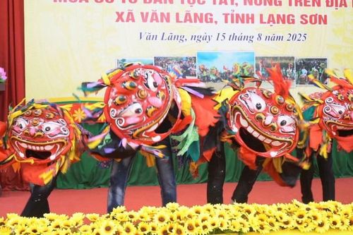 Độc đáo nghệ thuật múa sư tử của người Tày, Nùng xứ Lạng