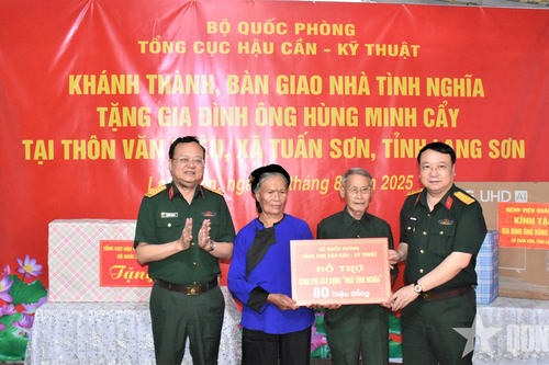 Tổng cục Hậu cần - Kỹ thuật khánh thành, bàn giao nhà tình nghĩa
