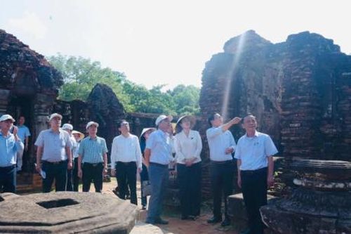 Lãnh đạo thành phố Đà Nẵng thăm, làm việc tại Khu đền tháp Mỹ Sơn